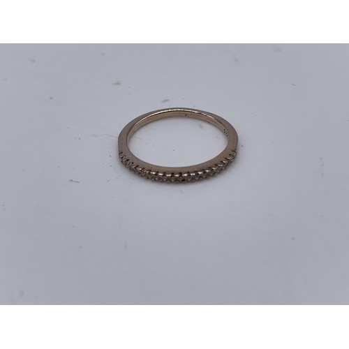 221A - A FULL ENGLISH STAMPED GOLD ON SILVER CHILDS RING