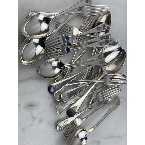 43 - ANTIQUE CRESTED CUTLERY