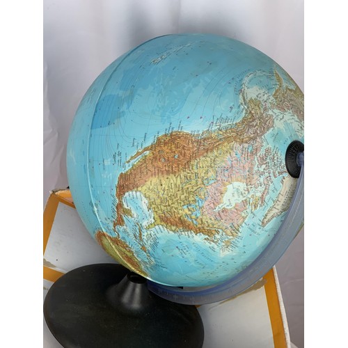 54 - AN ILLUMINATED GLOBE APPROX 30CMS BOXED