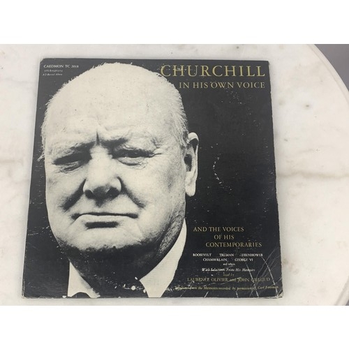 73 - AN LP WITH CHURCHILL ROSEVELT , EISENHOWER ETC