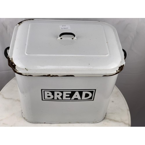 74 - AN ENAMEL BREADBIN