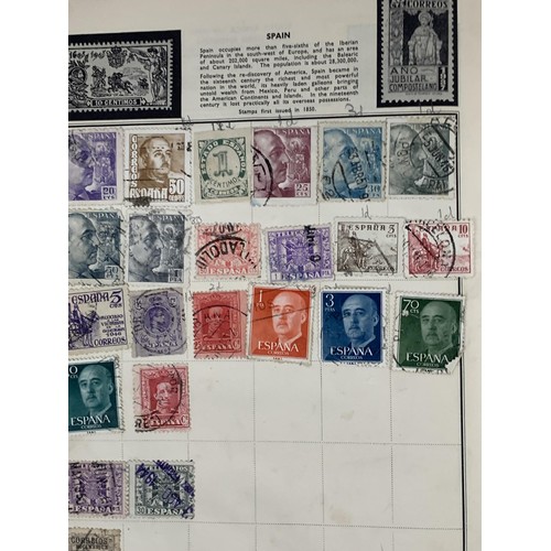 137 - A GLOBE TROTTER STAMP ALBUM & SOME STAMPS