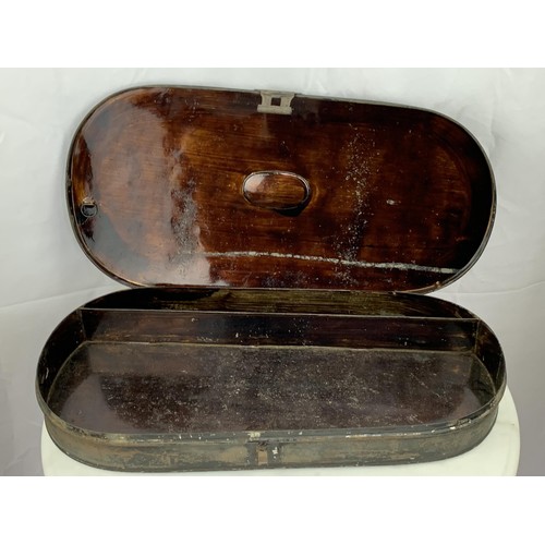 96 - A VINTAGE MUSIACL INSTRUMENT TINPLATE CASE