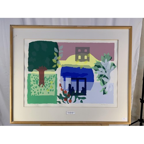99 - A SCREEN PRINT COMMISSIONED BY HASTINGS HOTELS No 10 OF 10 HOUSE ON THE LAKE BY MARY FRAZER 36X29