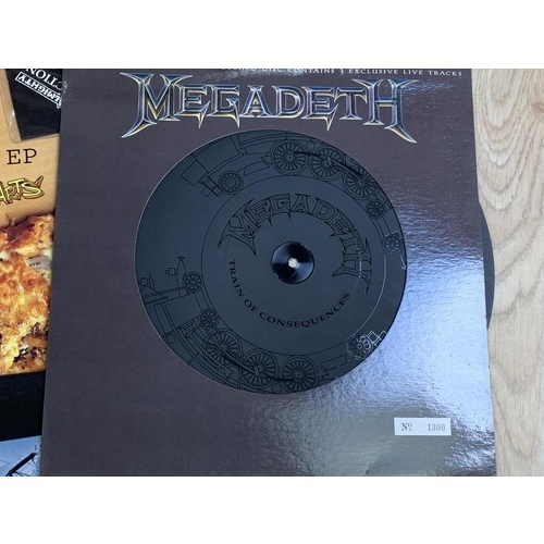 124 - A SELECTION OF HEAVY METAL LPs INCLUDING LIMITED EDITION AND METALLICA ,MEGADETH ETC
