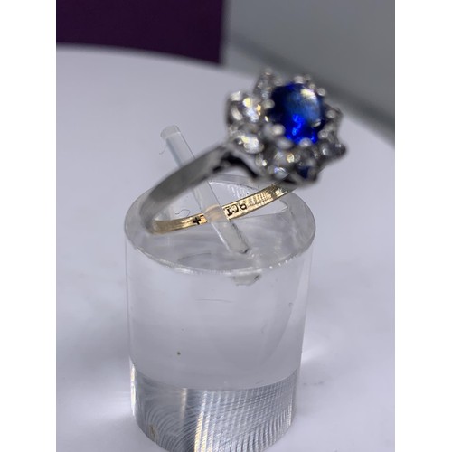 170 - 9K & SILVER SAPPHIRE STYLE RING