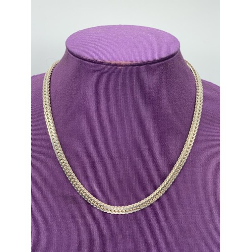 171 - HEAVY SILVER HERRINGBONE LINK NECKLACE (37.9GRAMS)