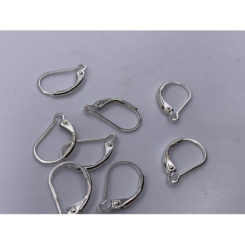 195 - 8 PAIRS OF SILVER EARRINGS