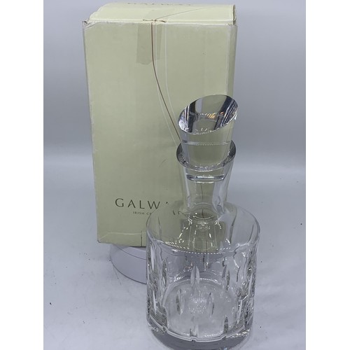 199 - BOXED GALWAY CRYSTAL DECANTER AND STOPPER