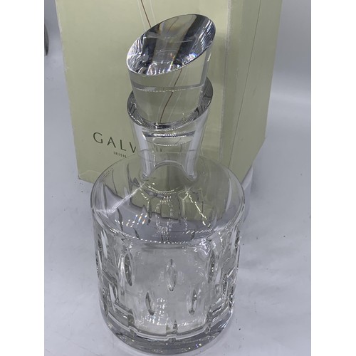 199 - BOXED GALWAY CRYSTAL DECANTER AND STOPPER