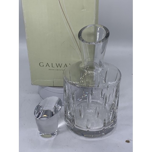 199 - BOXED GALWAY CRYSTAL DECANTER AND STOPPER