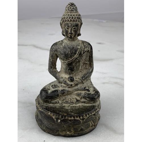 200 - A COLD CAST BRONZE BUDDHA 5” TALL