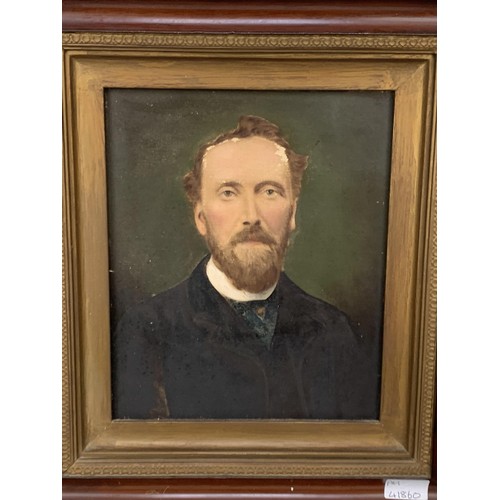 274 - A VICTORIAN PORTRAIT OIL ON BOARD IN ORNATE GILT FRAME