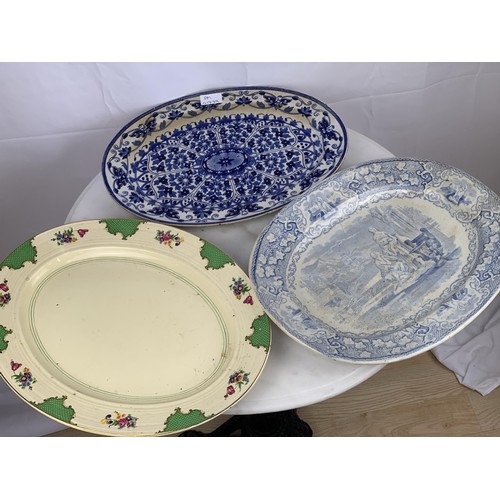 279 - 3 ASSORTED LARGE PLATTERS