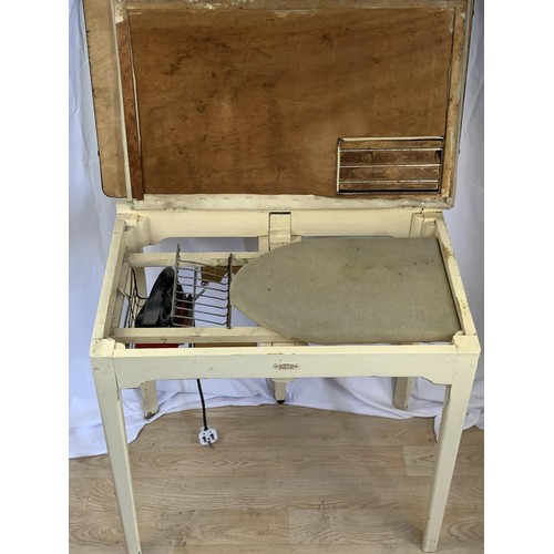 241 - MOST UNUSUAL EARLY LIFT TOP IRONING TABLE BY ESTO