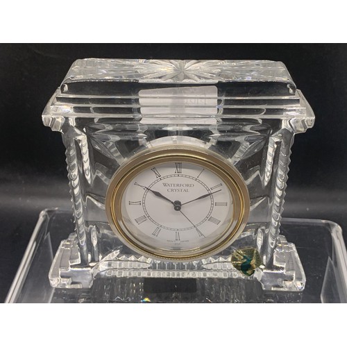 291 - A WATERFORD CRYSTAL MANTLE CLOCK 5 1/4x 3 1/2