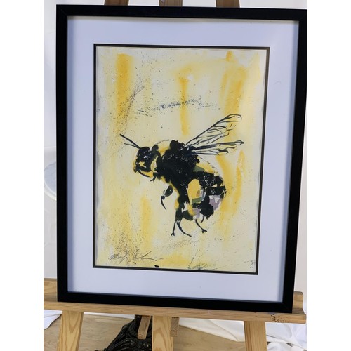 436 - THE HONEY BEE A WATER COLOUR BY              21X16.5