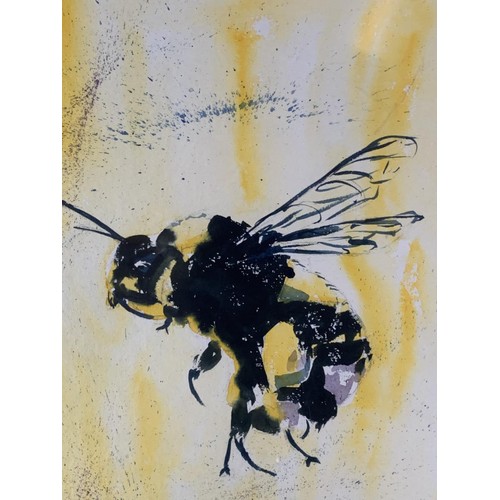 436 - THE HONEY BEE A WATER COLOUR BY              21X16.5