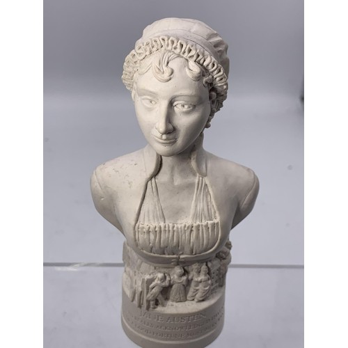 437 - SIGNED CHALK JANE AUSTEN BUST 5