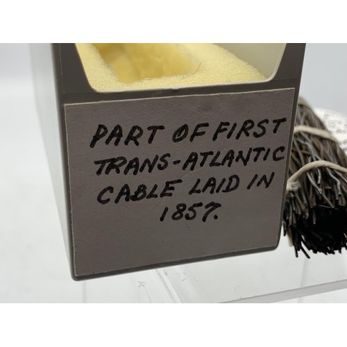 443 - A SAMPLE OF THE 1857 TRANS ATLANTIC CABLE