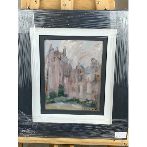 767 - OIL ON BOARD BELFAST CASTLE BY CON CAMPBELL 17X15