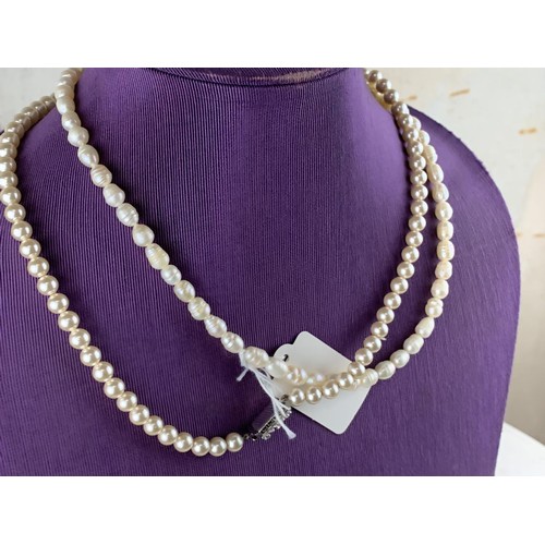 215 - 2 NATURAL PEARL NECKLACE