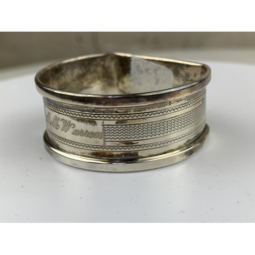 274 - A SILVER NAPKIN RING FROM BIRHINGHAM DATED 1941