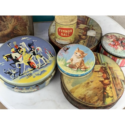 183 - A LOT OF VINTAGE ADVERTISING TIN BOXES