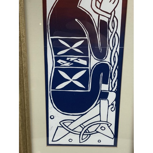 309 - A CELTIC PAINTING 7 x 17