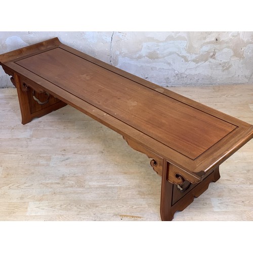 328 - ORIENTAL STYLE HARDWOOD COFFE TABLE 68