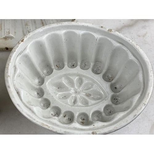 330 - 3 ANTIQUE CERAMIC JELLY MOULDS