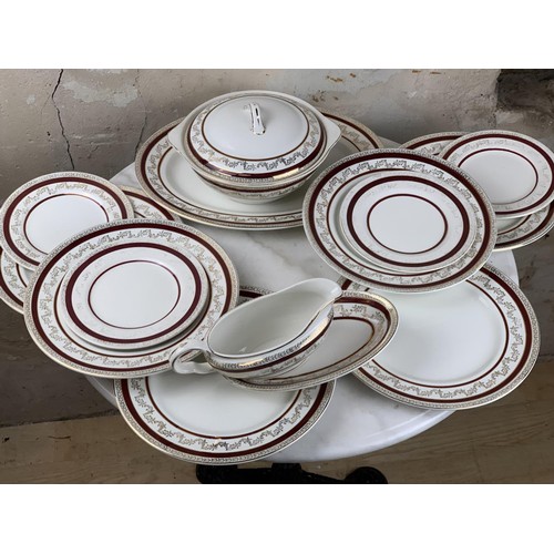 107 - A PART DINNER SERVICE BY MADDOCK TO INCLUDE TUREENS