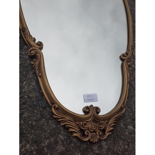 315 - AN ORNATE GILT FRAMED MIRROR 19 x 42