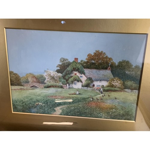 400 - PAIR OF WATERCOLOURS BY A.M.CLIFTON IN ANTIQUE GILT FRAMES 22 x 18