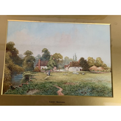 400 - PAIR OF WATERCOLOURS BY A.M.CLIFTON IN ANTIQUE GILT FRAMES 22 x 18