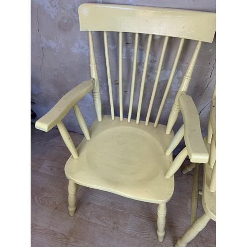 419 - PAIR OF VICT PINE COUNTRY CHAIRS