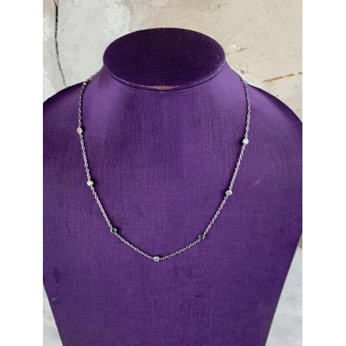 273 - SILVER GEMSET NECKLACE BY DALE