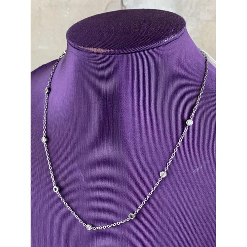 273 - SILVER GEMSET NECKLACE BY DALE