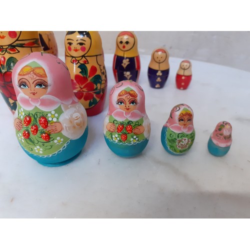 441 - 3 SETS OF RUSSIAN DOLLS