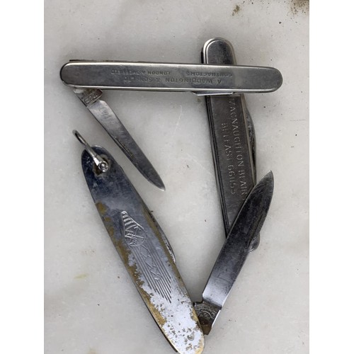 457 - 3 VINTAGE PENKNIVES  2 MACNAUGHTON AND BLAIR ,1 WADDINGTON & SONS LTD