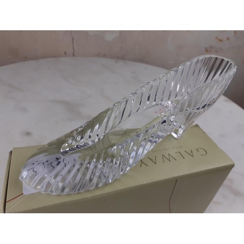 461 - BOXED GALWAY CRYSTAL SLIPPER