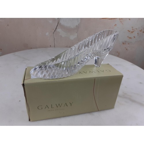 461 - BOXED GALWAY CRYSTAL SLIPPER