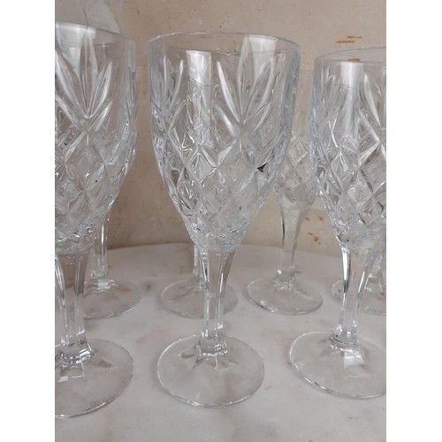 501 - 8 TALL STEM GALWAY CRYSTAL WINE GLASS