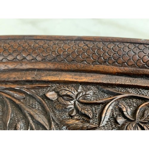 540 - A CARVED HARDWOOD TRAY (2 HANDLED) 24