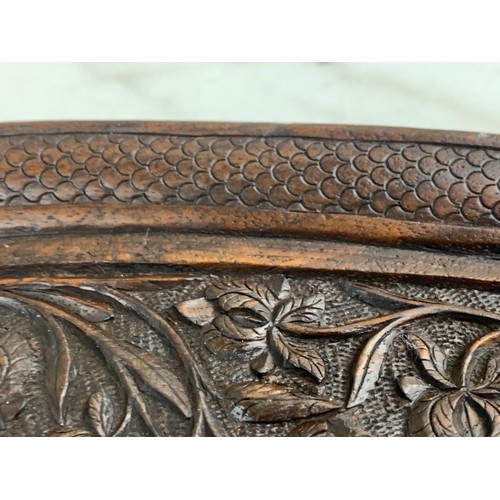 540 - A CARVED HARDWOOD TRAY (2 HANDLED) 24