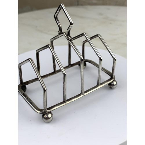 558 - A HALLMARKED SILVER TOAST RACK BIRHINGHAM 1932