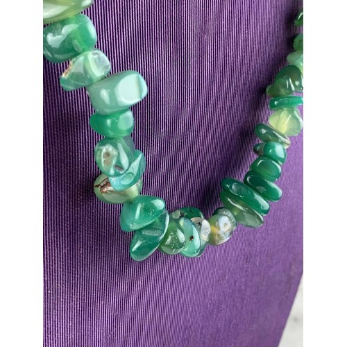 591 - HEAVY JADE BEAD NECKLACE