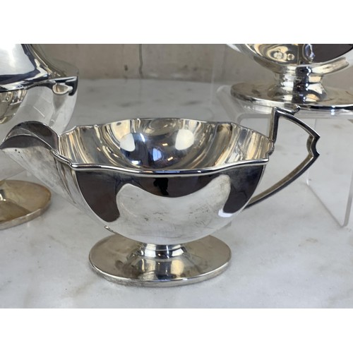 606 - SHAPED ART DECO 4 PIECE SERVICE 1538gms