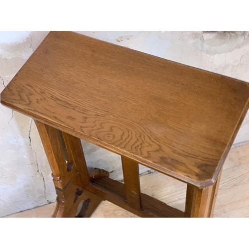 634 - ANTIQUE OAK PRAYER STOOL