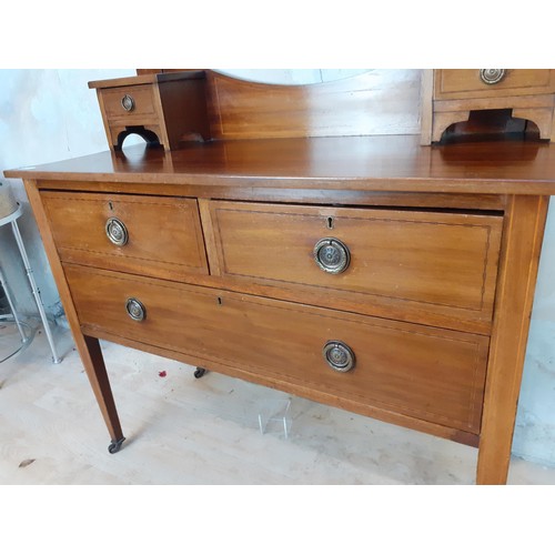 658 - EDWARDIAN INLAID DRESSING TABLE 45 x 19 x 36